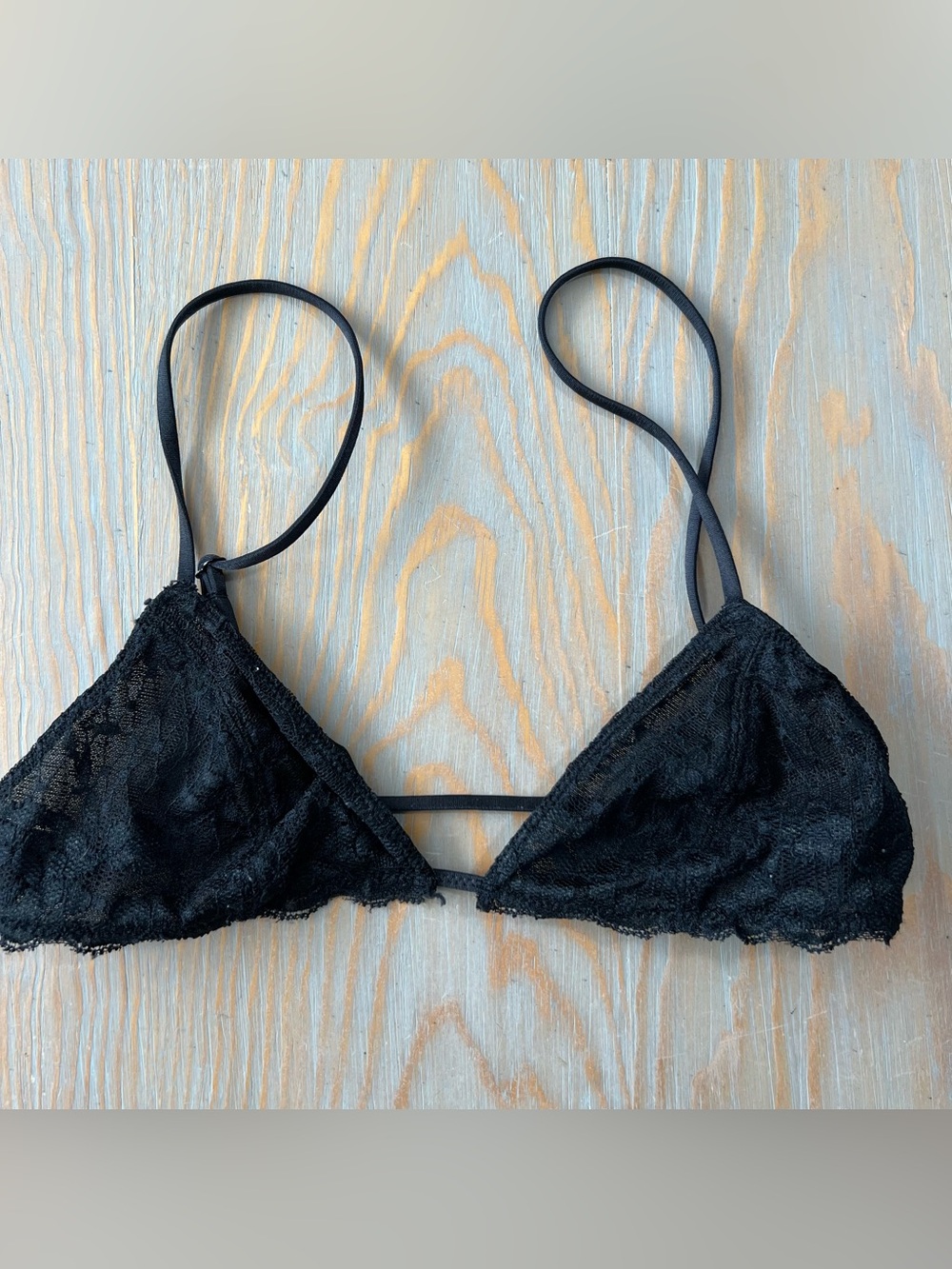 Intimately Free People black lace minimalist bralette size xs